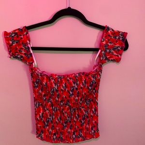 SHEIN flower blouse size XS IG:bymimi0 follow for a promo
